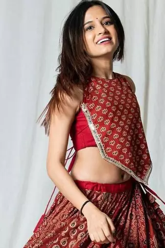maroon embroidered silk Lehenga with blouse