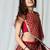 maroon embroidered silk Lehenga with blouse