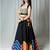 black embroidered cotton Lehenga with blouse