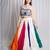 multicolor plain cotton Lehenga