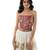 Embroidered Strapless Patchwork Corset Top