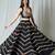 black embroidered cotton Lehenga