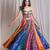 multicolor embroidered silk Lehenga with blouse