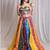 multicolor embroidered silk Lehenga with blouse