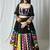 black embroidered cotton Lehenga set