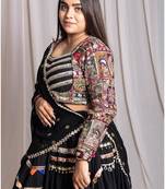 black embroidered cotton Lehenga Set