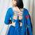blue embroidered cotton Lehenga set