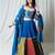 blue embroidered cotton Lehenga set