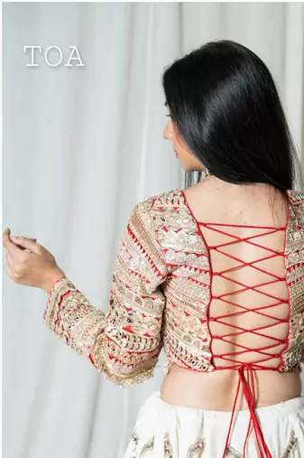 white embroidered cotton Lehenga set