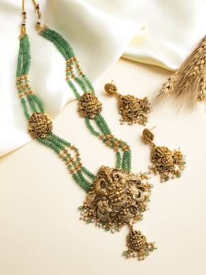 Traditional goddess turquoise haram set 1