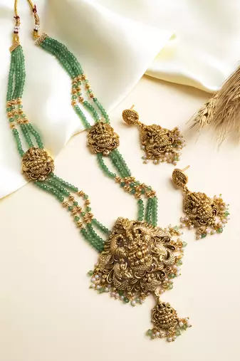 Traditional goddess turquoise haram set