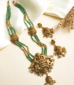 Traditional goddess turquoise haram set