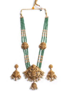 Traditional goddess turquoise haram set 2
