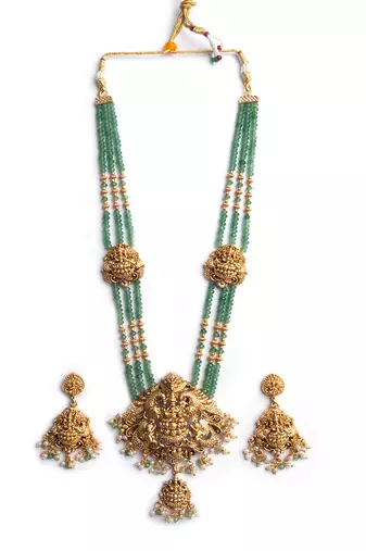 Traditional goddess turquoise haram set