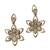 Gold plated ad studded leaf style attigai necklace set