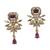 Ruby red ad pearl flower necklace set