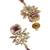 Ruby red ad pearl flower necklace set