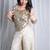 Gold embroidered silk top