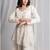 White embroidered net co ord set