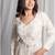White embroidered net co ord set