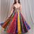 Multicolor printed silk dress
