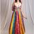 Multicolor printed silk dress