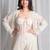 white net shrug set with embroidered work palazzo
