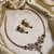 Ruby multicolor ad pearl flower necklace set