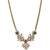 Ruby multicolor ad pearl flower necklace set