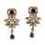 Ruby multicolor ad pearl flower necklace set