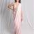 Pink embroidered georgette saree