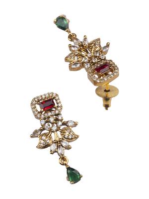 Ruby multicolor ad pearl flower necklace set 5