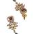 Ruby multicolor ad pearl flower necklace set