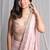 Pink embroidered georgette saree