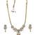 Ruby turquoise ad pearl flower necklace set