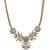Ruby turquoise ad pearl flower necklace set