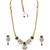 Ruby green ad pearl flower necklace set