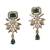 Ruby green ad pearl flower necklace set
