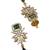 Ruby green ad pearl flower necklace set