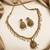 Unique ad ruby green short sleek necklace set
