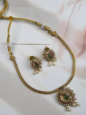 Ruby ad peacock pendant with earrings 1