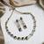 Gold plated ad stone symmetrical necklace set