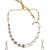 Gold plated ad stone symmetrical necklace set