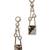 Gold plated ad stone symmetrical necklace set