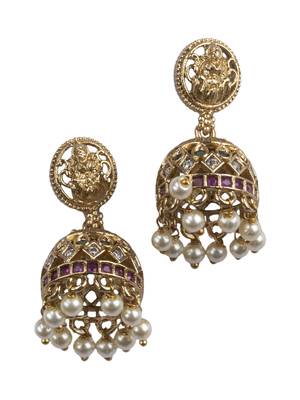 Traditional lakshmi pendant hasli necklace set 4