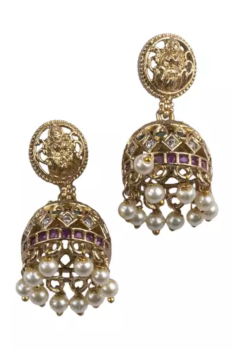 Traditional lakshmi pendant hasli necklace set