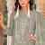 Green embroidered organza semi-stitched palazzo style salwar suit