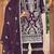 Wine embroidered organza semi-stitched palazzo style salwar suit