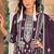 Wine embroidered organza semi-stitched palazzo style salwar suit