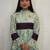 Floral anarkali kurta with lace detailing